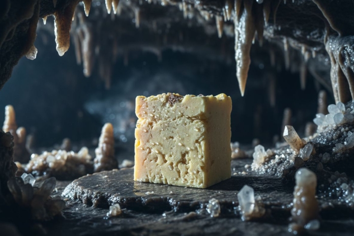 Ritualstein Johanni in einer Tropfsteinhöhle